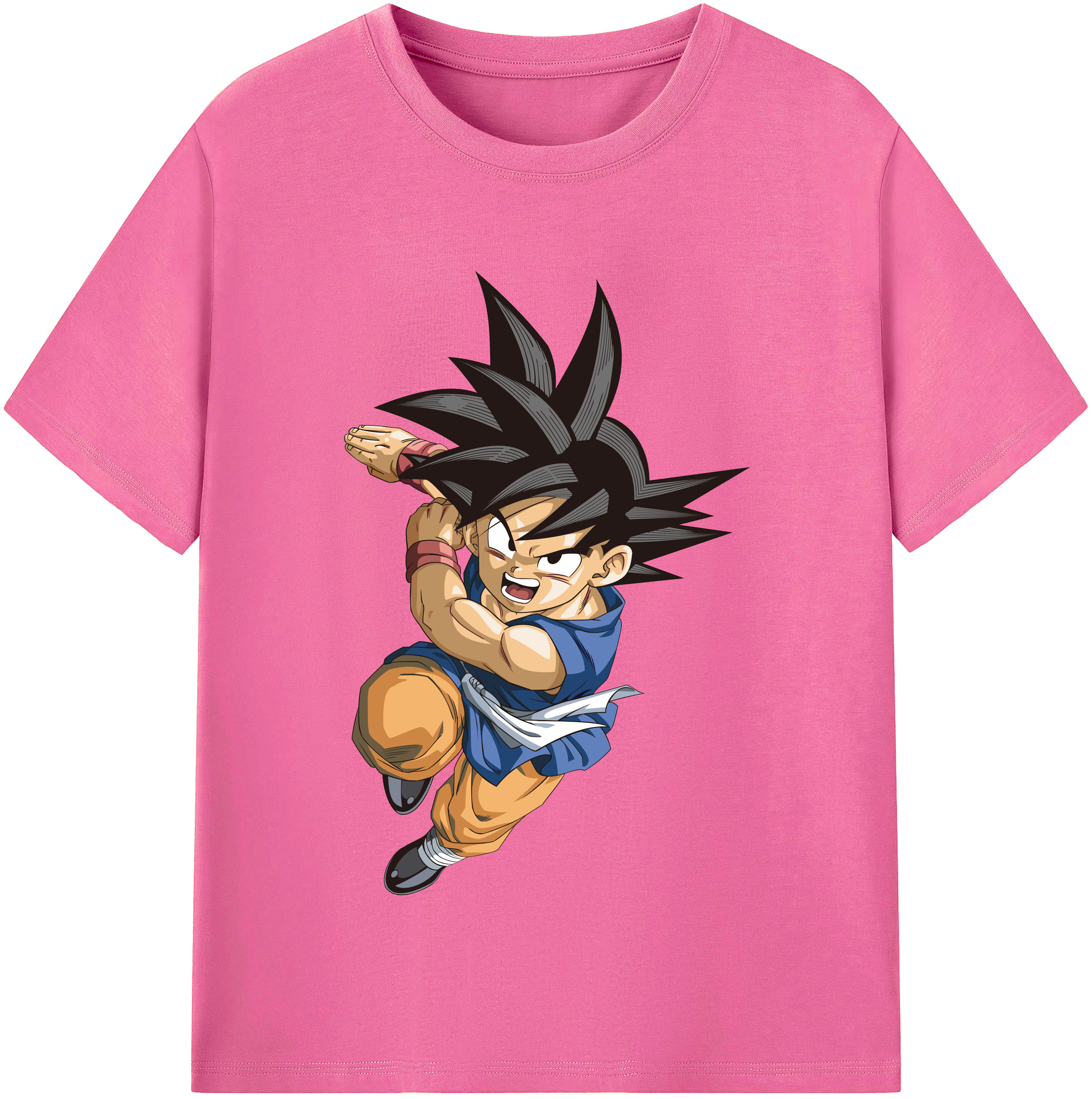 （画像用） ドラゴンボール 孫悟空（そん ごくう）Son Goku カカロット DRAGON BALL Kakarotto レディースカジュアルプリントTシャツ（綿100％）